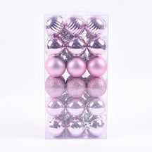 Decoração De Natal / 4cm 36 Peças Bolas Coloridas De Natal Com Glitter