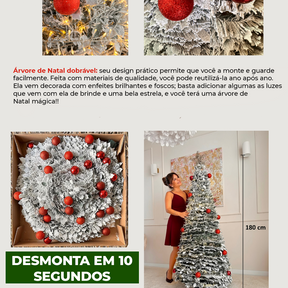 Árvore de Natal Popup + 2 Bolas de Espelho MÁGICAS