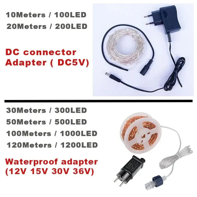 Luzes de Fadas Natalinas à Prova d'Água – Encanto e Magia